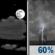 Tonight: A chance of showers and thunderstorms between 1am and 4am, then showers and thunderstorms likely. Partly cloudy, with a low around 72. South wind 0 to 5 mph. Chance of precipitation is 60%. Tonight: Partly Cloudy then Chance Showers And Thunderstorms